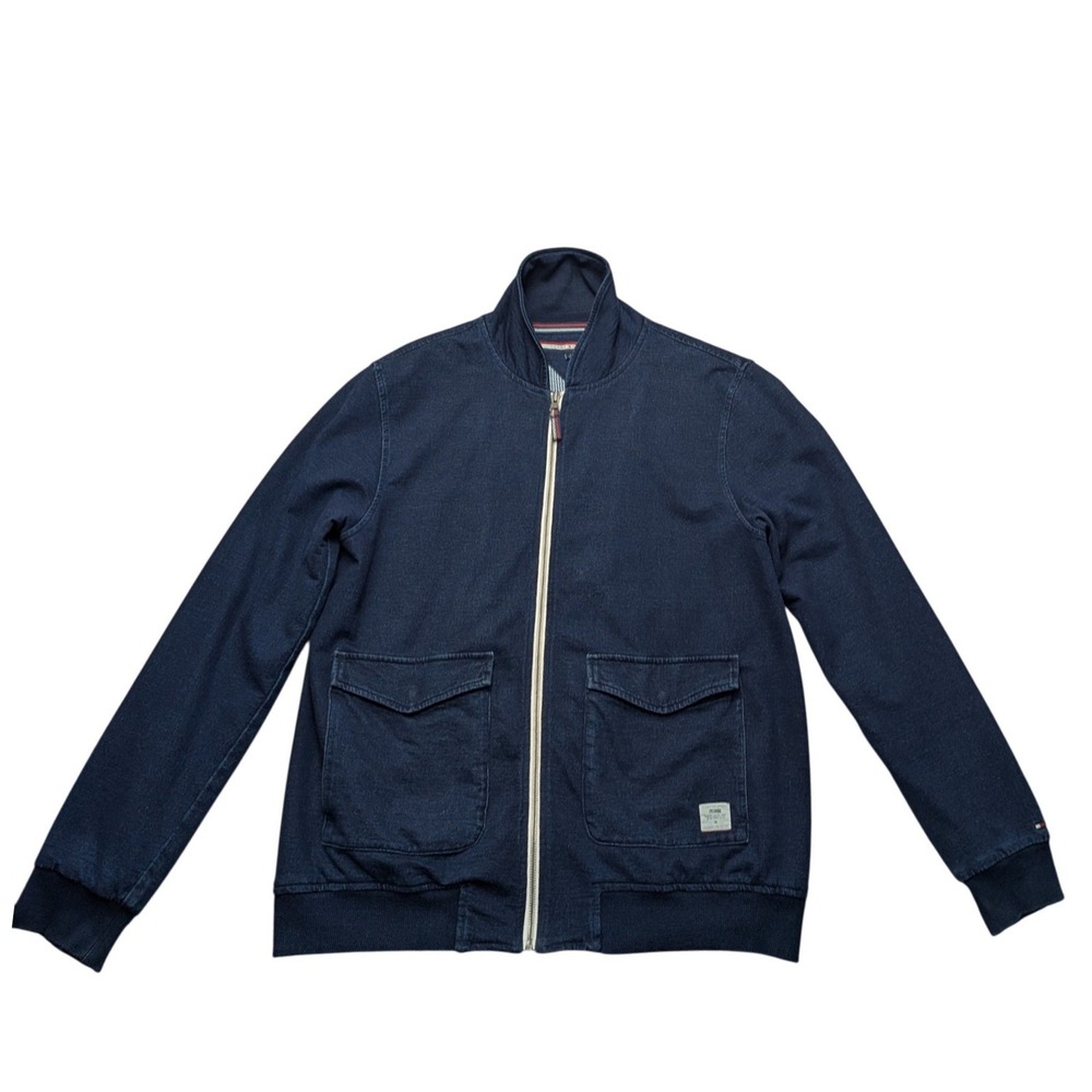 Vintage Tommy Hilfiger Workwear Jacket Mens Large Full Zip Mock Neck Utility